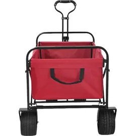 vidaXL Bollerwagen faltbar rot