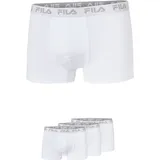 Fila Boxershorts FILA "MAN BOXER SHORTS", Herren, Gr. M, weiß, Obermaterial: 95% Baumwolle, 5% Elasthan, unifarben, eng, Unterhosen, mit elastischem Logobund