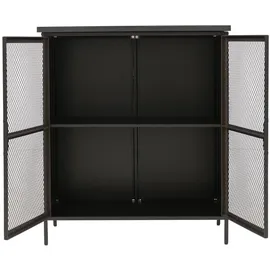 Mendler Apothekerkommode 94 x 80 x 35 cm Schwarz