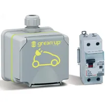 Legrand LEGRAND, Green' Up Steckdose für Elektrofahrzeuge & Mode 1&2, 1-phasig, Ladestrom von 8-16A, 3,7kW, 230V, AP, IK08, IP44, inkl. FI/LS-Schalter, C16, 30mA, Typ F, 090470DE