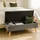 Relaxdays Truhenbank Samt Dunkelgrau 40 x 110 x 40 cm
