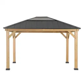 Sunjoy Zedernholz Gazebo BRURI & 336cm x 394cm, anthrazit