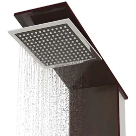 vidaXL Duschpaneel-System Glas Braun