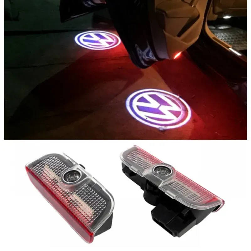 LED-Türprojektoren mit Logo, 2 Stück für VW Golf, Polo, Passat