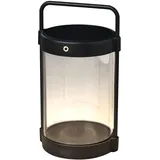 Konstsmide Crotone LED Solar/USB-Laterne schwarz dimmbar Dammerungs