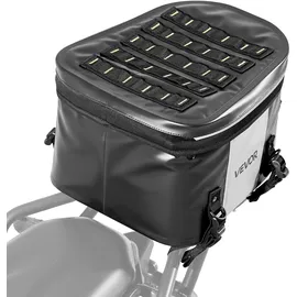 Vevor Motorradhecktasche 28 L wasserfest, Rücksitztasche Kofferraumtasche für Motorradgepäck, Gepäckaufbewahrung mit Tasche & verstellbarer Schnalle, universell passender Gepäckträger, Schwarz