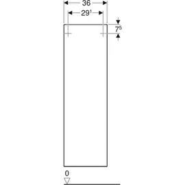 Geberit Smyle Square Mittelhochschrank 36 x 118 x 29,9 cm Nussbaum Melamin Holzstruktur