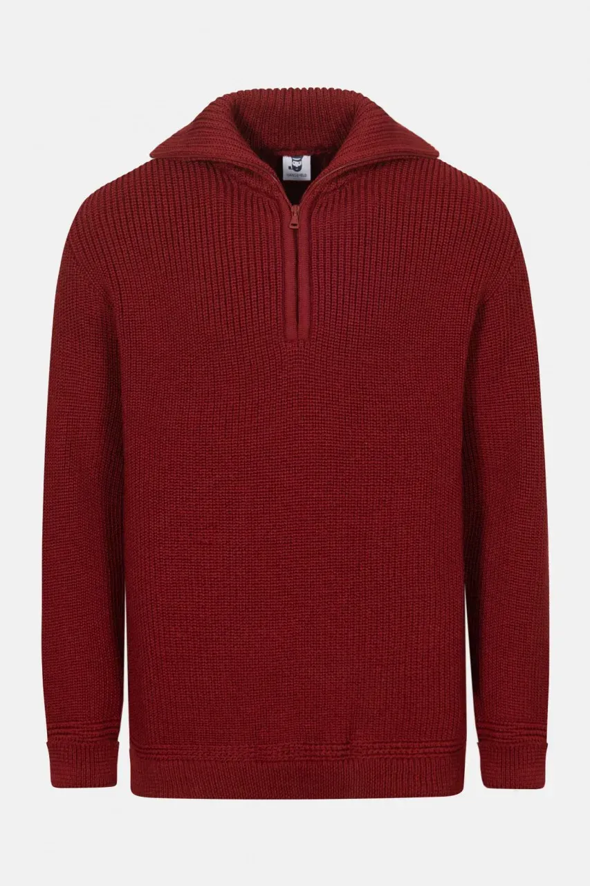 Troyer Hanseheld Wolle Herren Bordeaux