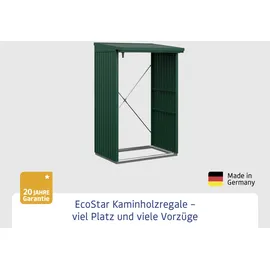 EcoStar Kaminholzregal Trend-V Typ 1 moosgrün