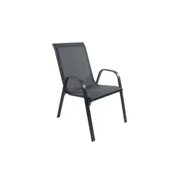VCM Gartenstuhl 4er Set stapelbar 56 x 73 x 89 cm grau