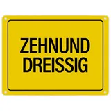trendaffe 40. Geburtstag Metallschild mit Spruch: Zehnunddreißig Geschenk vierzig Runder