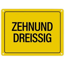 trendaffe 40. Geburtstag Metallschild mit Spruch: Zehnunddreißig Geschenk vierzig Runder