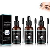 Gfouk Lash Elixir Rapid Wachstum verstärkt das Wimpernserum, organisches Rizinusöl -Wimpernserum, Stärkung und Ernährung Ihrer natürlichen Wimpern (3sets)