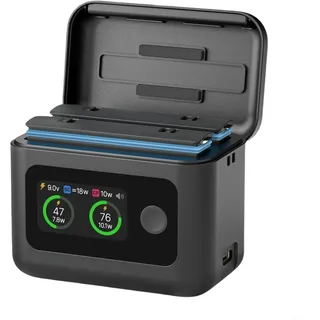 Ladehub für Insta 360 X5, 27W Schnelllade-Hub mit LED-Display für Insta 360 X5 Akku, mit Typ-C-Ladekabel, Schnellladenabe für Insta360 X5 Batterie