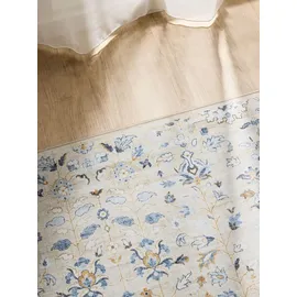 benuta basic Waschbarer Teppich George Beige 200x300 cm - Kunstfaser - Rechteckig & im Style: Vintage, Elegant, Retro - Pflegeleicht für Wohnzimmer Schlafzimmer