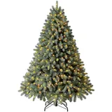 Dehner Künstlicher LED-Weihnachtsbaum Finja, ca. H180 cm, grün