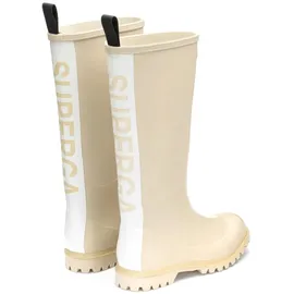 SUPERGA - Damen-Regenstiefel aus Gummi mit Schriftzug - Nummer 37 - Beige - 37