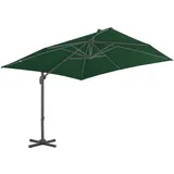 vidaXL Ampelschirm mit Aluminium-Mast 400 x 300 cm Grün
