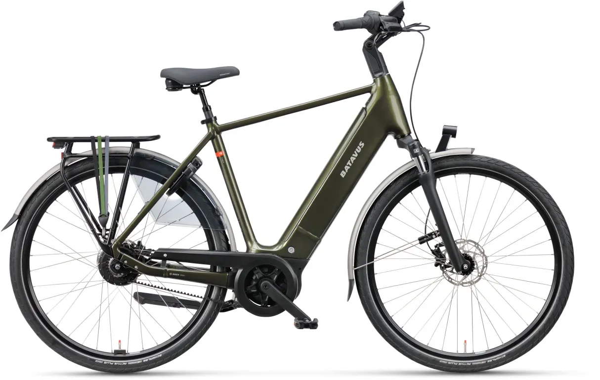 Batavus Finez E-Go Power Exclusive Plus Env-M 75 Elektro-Fahrrad in Savanna Green, 53 - Premium E-Bi