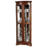 JVmoebel Eckvitrine Klassische Eck Vitrine Glas Schrank Wohnzimmer Schaufenster Luxus (Eckvitrine) Made in Europa braun