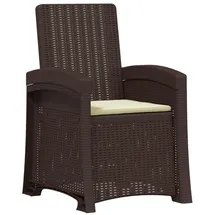 vidaXL Liegesessel Rattan-Optik 1 x 0 x 0 cm Braun/Creme