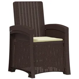 vidaXL Liegesessel Rattan-Optik 1 x 0 x 0 cm Braun/Creme