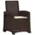 vidaXL Liegesessel Rattan-Optik 1 x 0 x 0 cm Braun/Creme