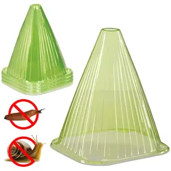 Relaxdays Pflanzenhut Schnecken, 32er Set, Schneckenschutz, Frostschutz, HxBxT: 22 x 19 x 19 cm, PVC Pflanzhüte, grün