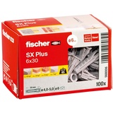 Fischer Spreizdübel SX Plus 6x30, 100er-Pack (568006)