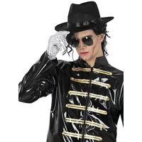 Funidelia | Michael Jackson Kostüm Kit für Herren Popmusik, Musikgruppen, Sänger, 80er Jahre - Zubehör für Erwachsene, Zubehör für Kostüm - Schwarz