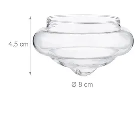 Relaxdays Teelichthalter Schwimmwindlicht Glas Transparent