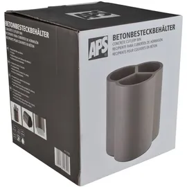 APS Besteckbehälter Beton 13 x 13 cm 14,5 cm grau