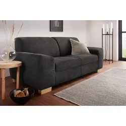 2-Sitzer DOMO COLLECTION "Incanto, kubisch und zeitlos, komfortabel, flache Armlehnen", braun (espresso), B:200cm H:81cm T:89cm, Sofas