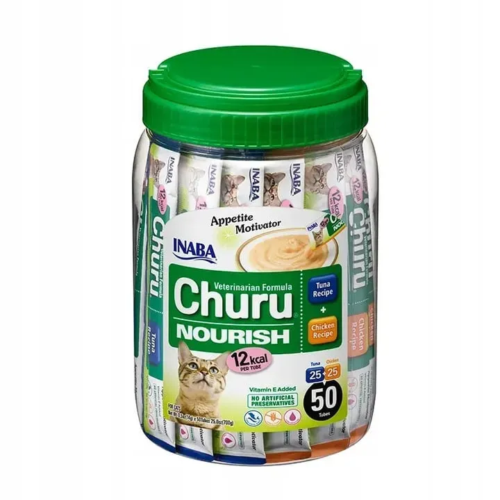 INABA Churu Nourrish 50x14g mit Thunfisch und Huhn für Katzen