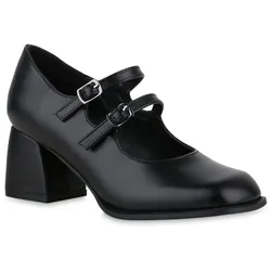 Damen Mary Janes in Schwarz
