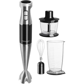 Concept TM4900, Stabmixer, mit Zerhacker, Schneebesen und Mischbehälter 1000 W Schwarz,