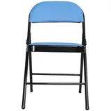 Hti-Living Klappstuhl Kunstleder schwarz 6er Set