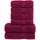 vidaXL 6 Tlg Premium-Handtuch-Set Bordeaux 600 g/m2 100% Baumwolle