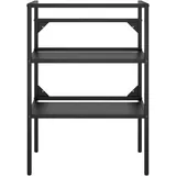 vidaXL Badezimmer Waschtischgestell Schwarz 59x38x83 cm Eisen