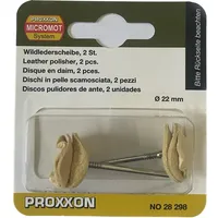 PROXXON Wildlederscheibe Polierscheibe Ø 22 mm 2 Stück