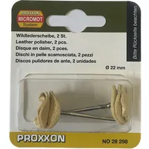 PROXXON Wildlederscheibe Polierscheibe Ø 22 mm 2 Stück