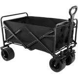 Hypermotion Strandwagen Klappbar 80kg, Klappbarer Bollerwagen Faltbar Klein - 80l, Blitzschnelles Zusammenklappen, Faltbarer Handwagen für den Strand, Faltbollerwagen, 360° Drehbare Vorderräder