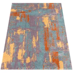 Hochflor-Teppich PACO HOME "Padua 621", bunt (mehrfarbig), B:120cm H:34mm L:160cm, Polyester, Teppiche, Kurzflor, modernes Design, sehr weicher Flor