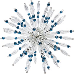 Zauberperle Bastelperlen Perlenstern-Komplettset Blue Crystal, Ø 15 cm bunt