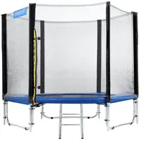 monzana Trampolin 244 cm inkl. Sicherheitsnetz und Leiter schwarz/blau