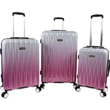 Juicy Couture Lindsay Hartschalen-Kofferset mit Drehteilen, 3-teilig, Silber Fuchsia, Einheitsgröße, Lindsay 3-teiliges Hartschalen-Trolley-Set