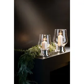 Fink Windlicht PALINA Glas Silber