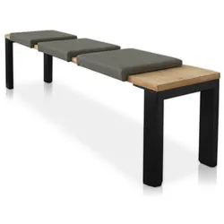 Lycce Klemmkissen / Sitzkissen mit 1 Leiste, Lederimitat Olifante, weich gepolstert, taupe