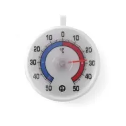 HENDI Kühlschrankthermometer, -50 °C bis 50 °C 271124 , Maße (∅ x H): 7,2 x 2,1 cm