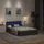vidaXL Bett mit Bettkasten Hydraulisch LED Dunkelgrau Stoff 140x200 cm